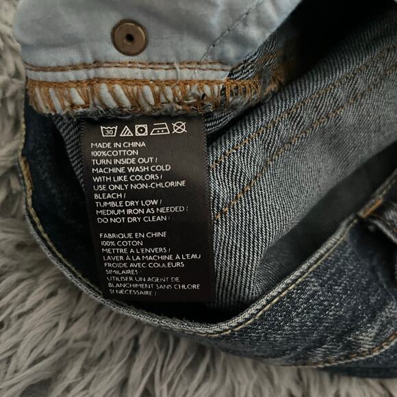 BDG Cotton Blue Denim Cut-Off Jean Shorts - Picture 4 of 6